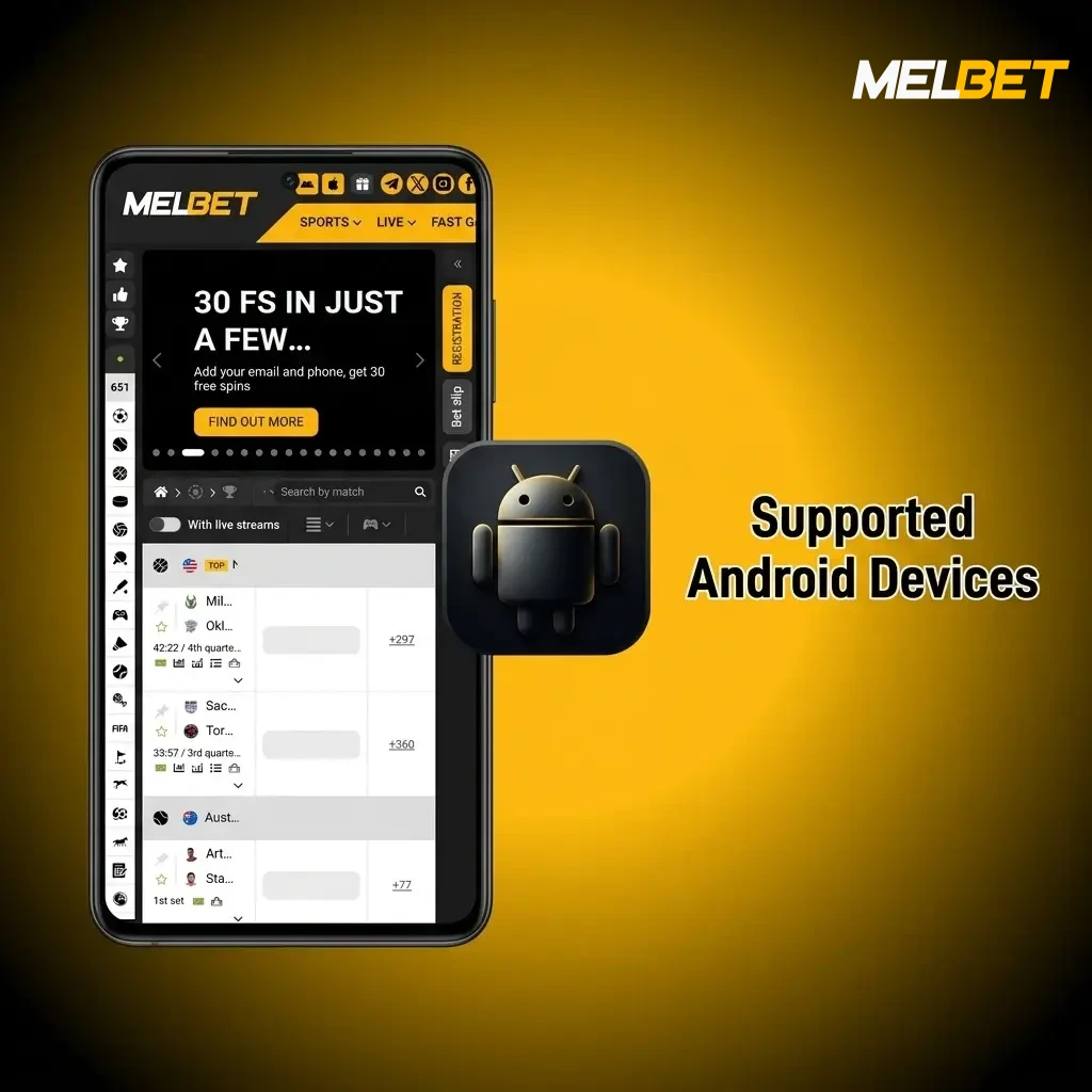 List of supported Android devices including Samsung, Xiaomi, Realme, Oppo, Vivo, OnePlus, Motorola, Google Pixel, Nokia